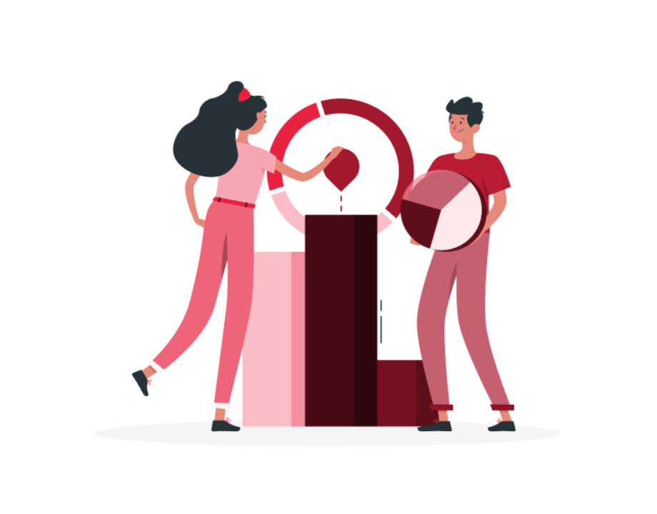 男女比を示すイラスト